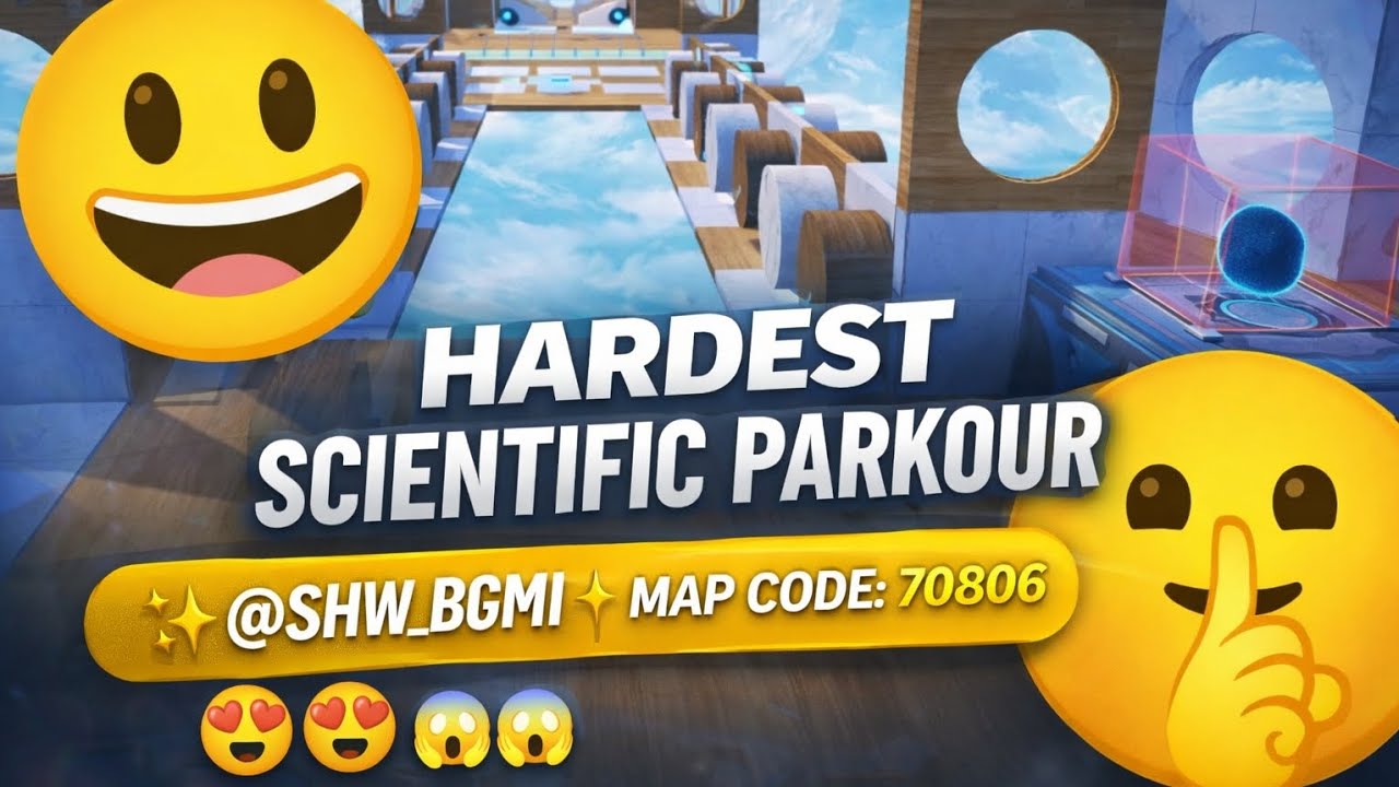 👉 HARDEST SCIENTIFIC PARKOUR 🔥 MAP CODE : 70806 💯 #bgmi  #gaming #video #shortsvideo 🔔💬👍