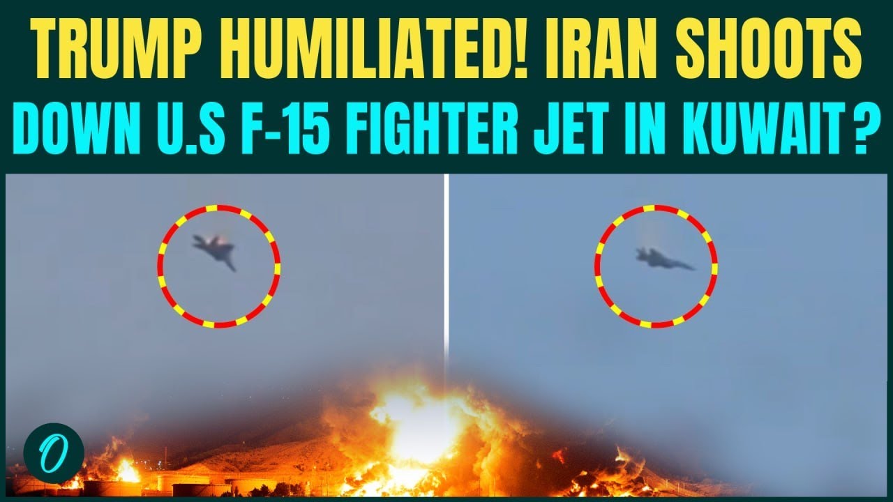 US F-15 Fighter Jet SHOT DOWN By Iran in Kuwait? CHILLING Moment Jet BURSTS Into Flames| US vs Iran 