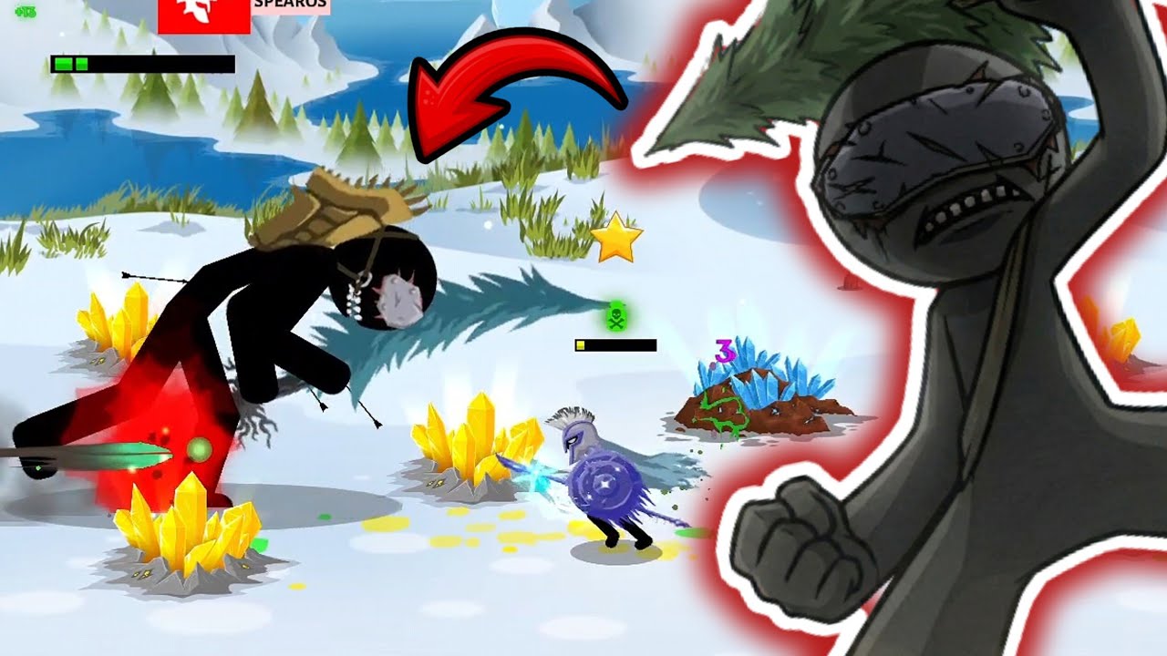 GIANTLORD SIGHTLESS CAMPAIGN #2! Vs Spearos And Glacial Army! Stick War: Saga Solo Challenge