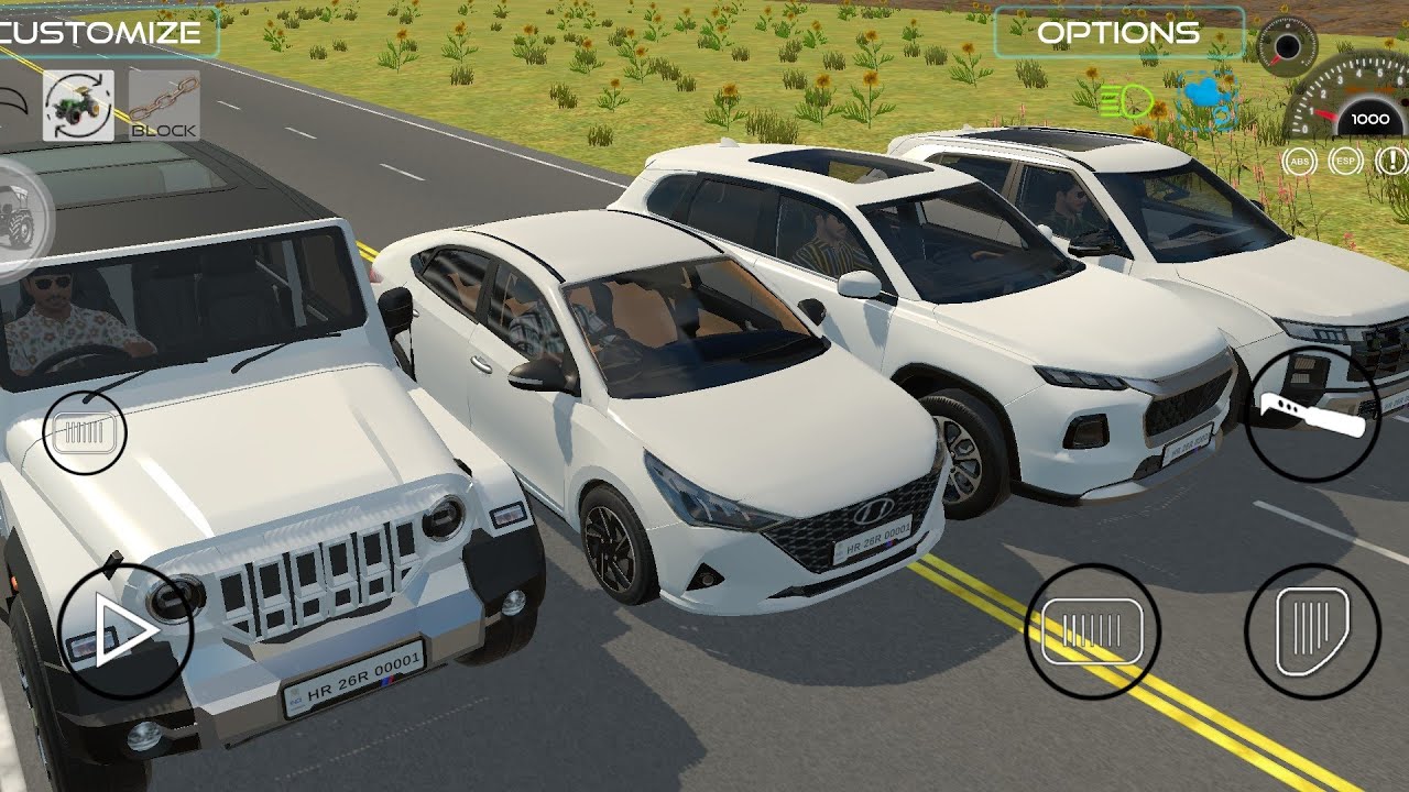 4 CARS DRIVING THAR ROXX 4x4+ THAR 4x4 + GARND MDAR + VRANA + CERTA +FARTHUNER GAME 3D 🔥#gaming