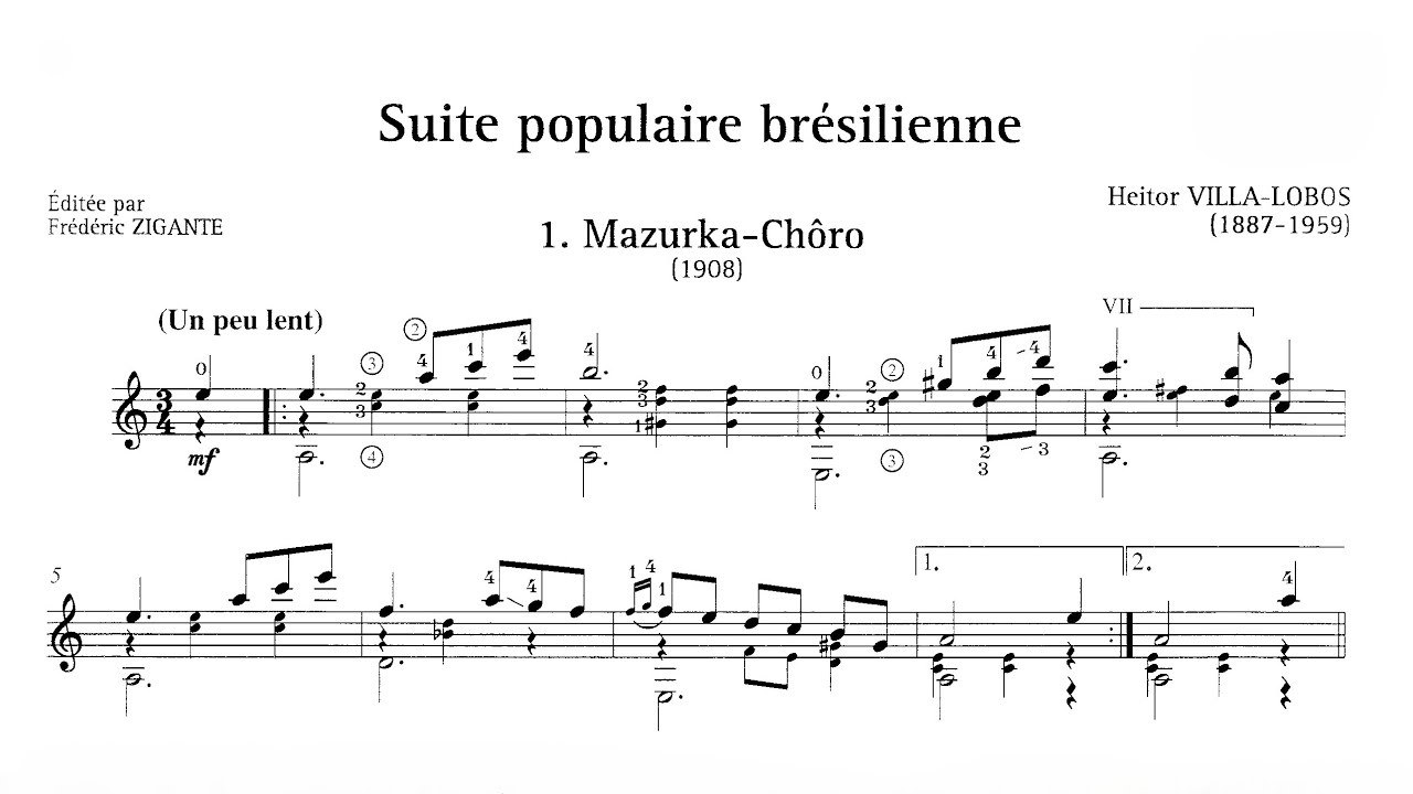 Heitor Villa-Lobos - Suite populaire brésilienne, W020 [Roland Dyens]