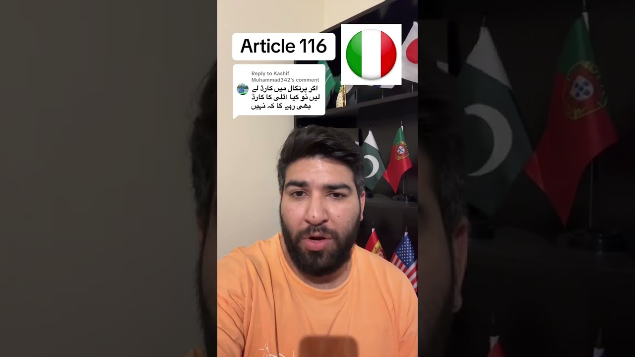 Portugal Article 116 - Italy to Portugal