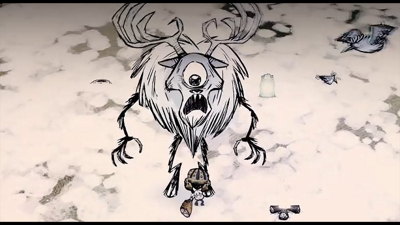 Don't Starve Together - Deerclops Boss Fight