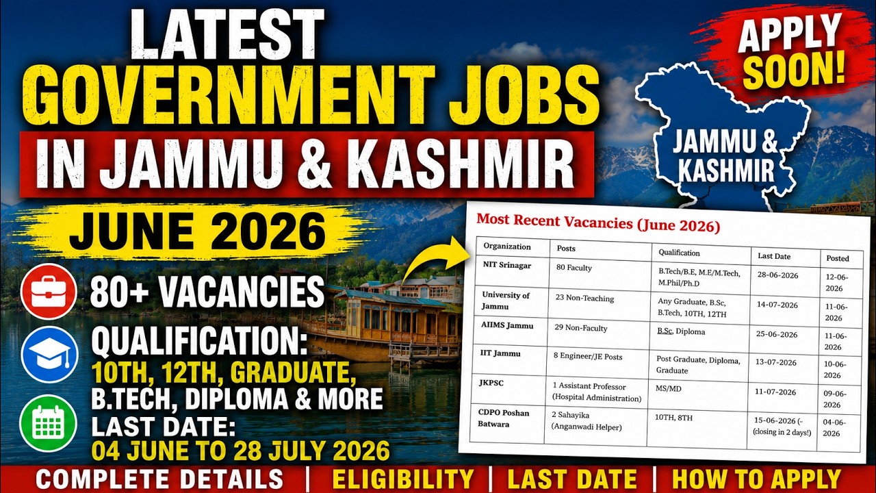 🔥 Latest JK Jobs 2026: 80+ New Vacancies! JKSSB | JKPSC | Police | AIIMS
