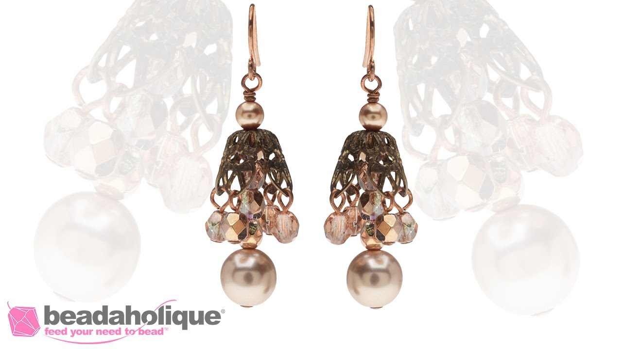 How to Make the Sepia Rose Earrings