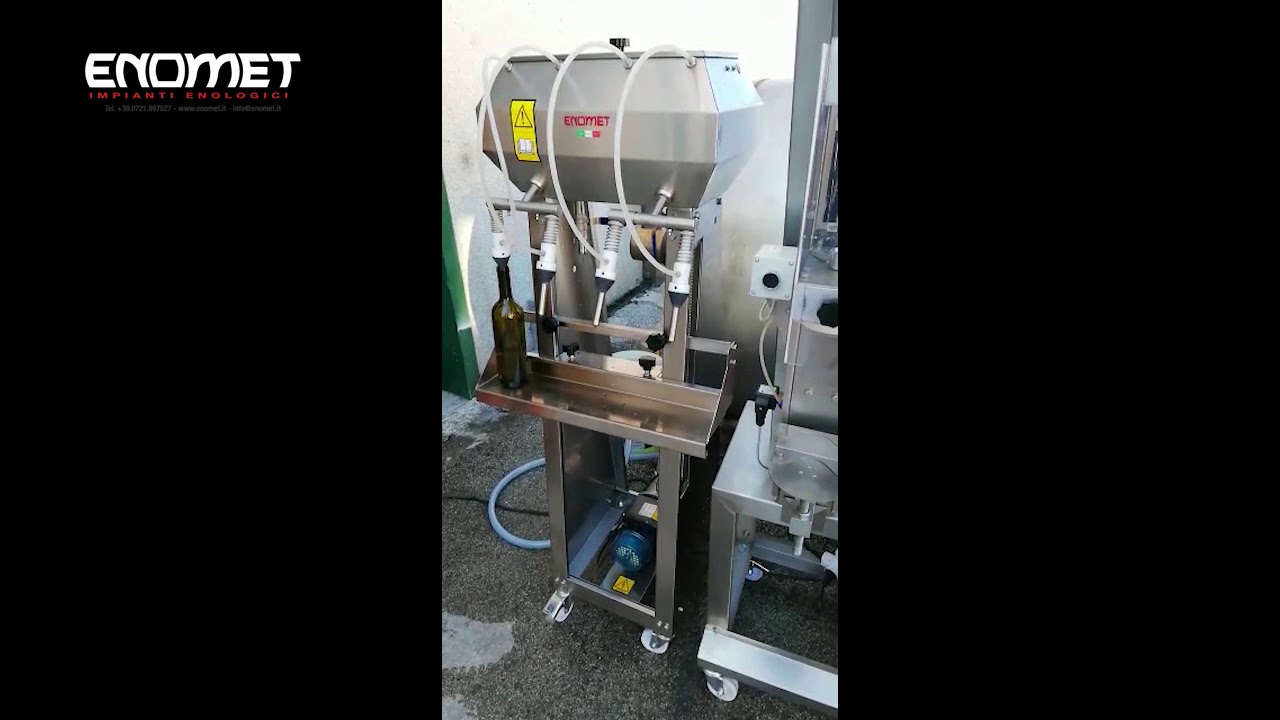 Linea di imbottigliamento semiautomatica per vino fermo ENOMET