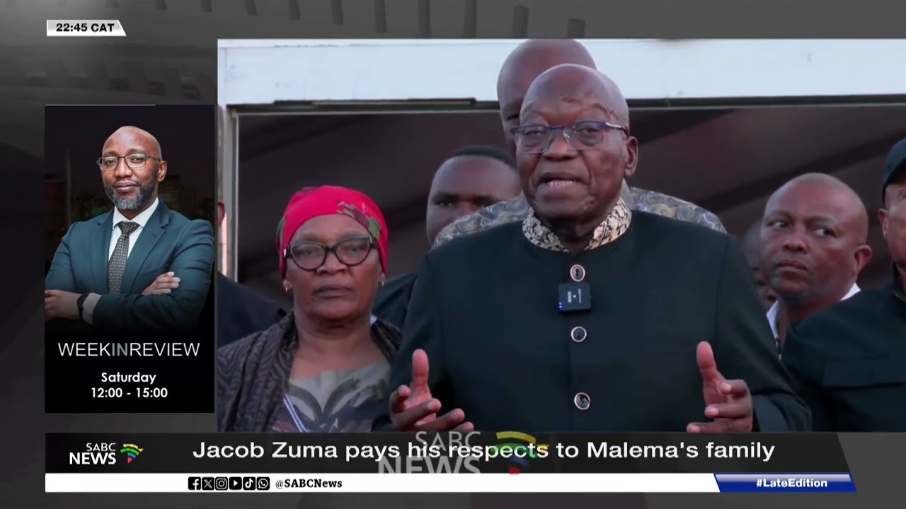 Jacob Zuma pays his respects to Malema's family