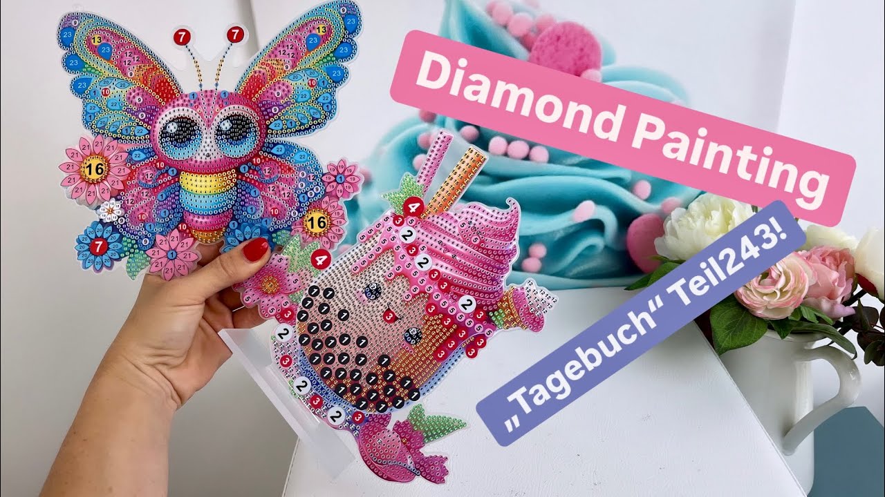 Diamond Painting „Tagebuch“ Teil243!🙃💚 Ich seh nur noch BubbleTea! 😅💚