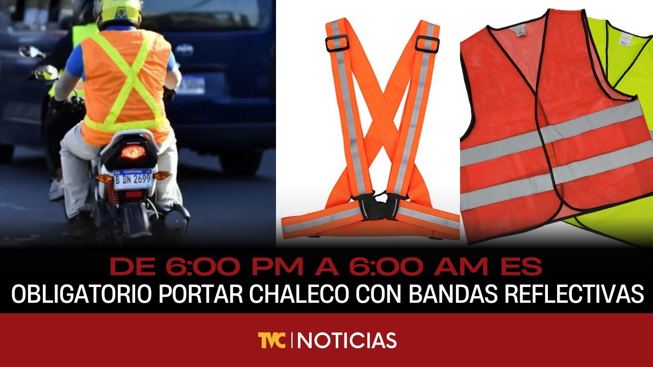 Desde hoy es obligatorio portar chaleco con bandas reflectivas para conductores de motocicleta