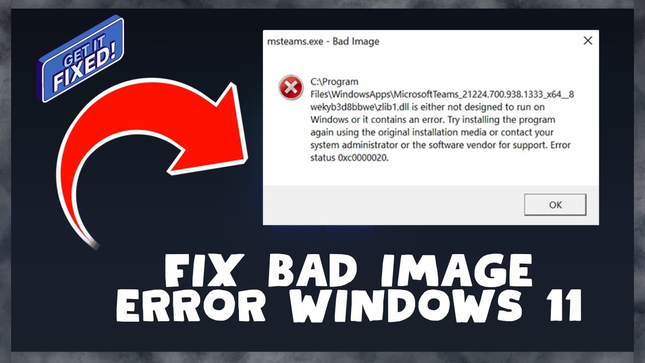 How to Fix Bad Image Error Windows 11 || Bad Image Error