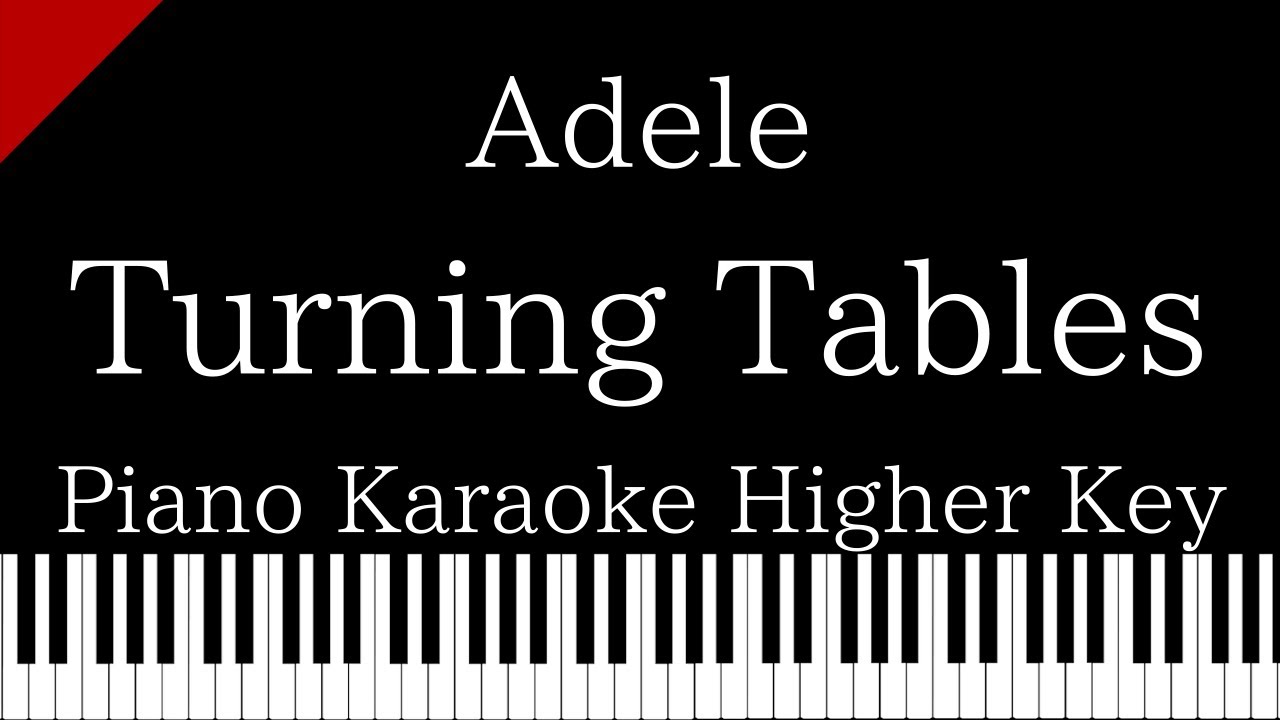 【Piano Karaoke Instrumental】Turning Tables / Adele【Higher Key】
