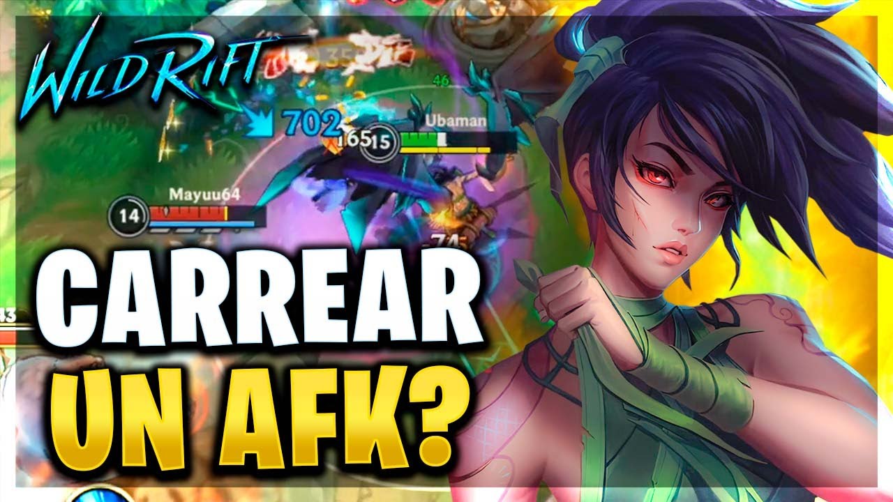 ¿COMO CARREAR UN AFK? AKALI PUEDE | Wild Rift