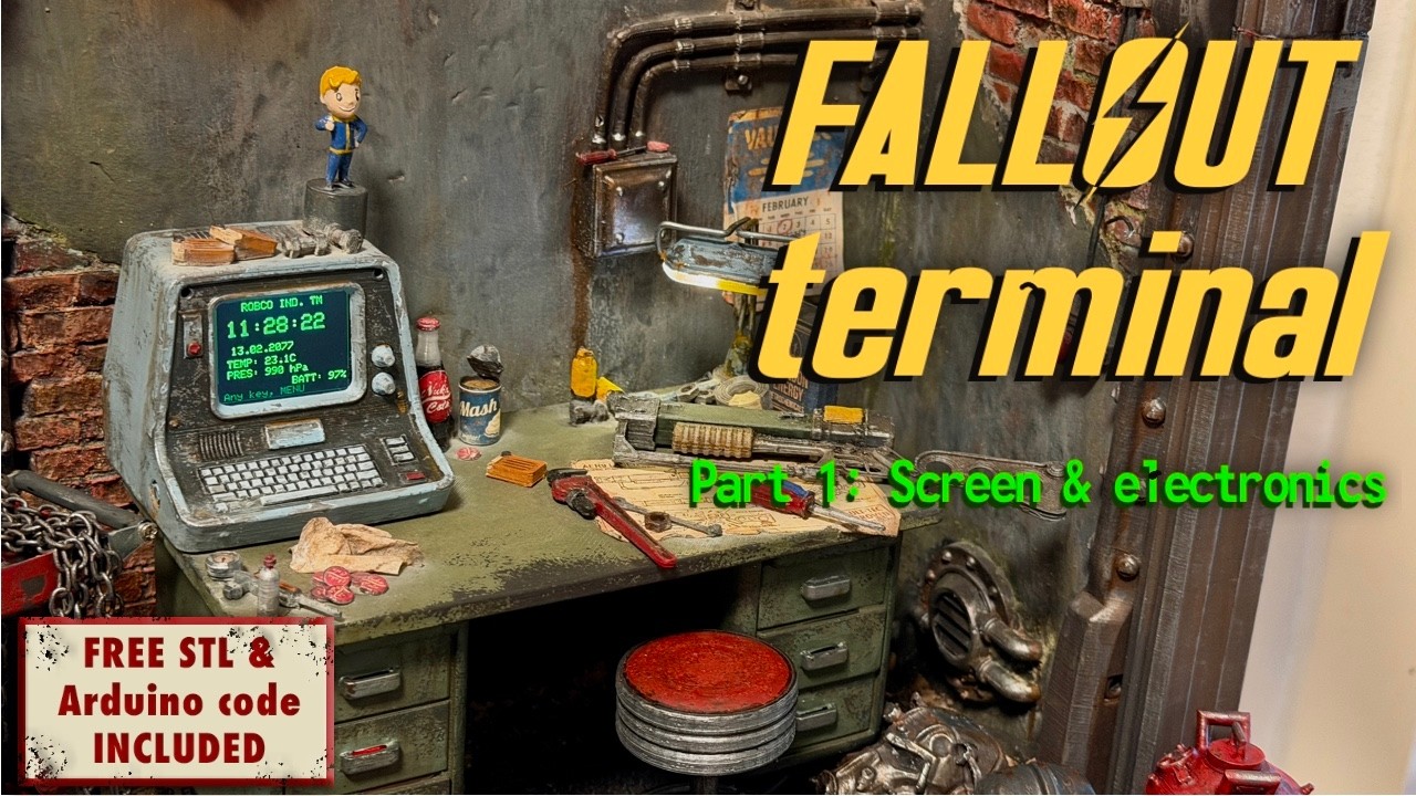 Building a REAL Working Fallout Terminal. Part 1: Wiring screen and terminal body