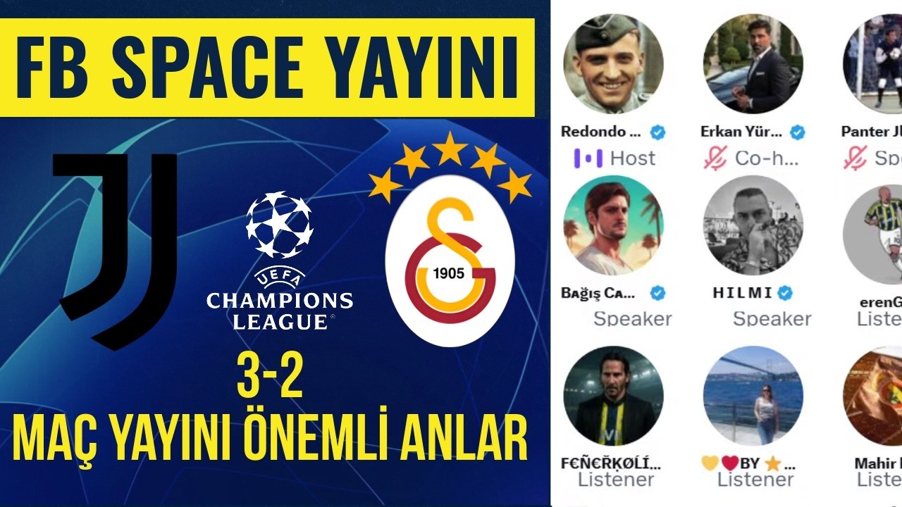 Juventus 3-2 Galatasaray Maç Yayını | Fenerbahçe Space Odası | Şampiyonlar Ligi Maçları