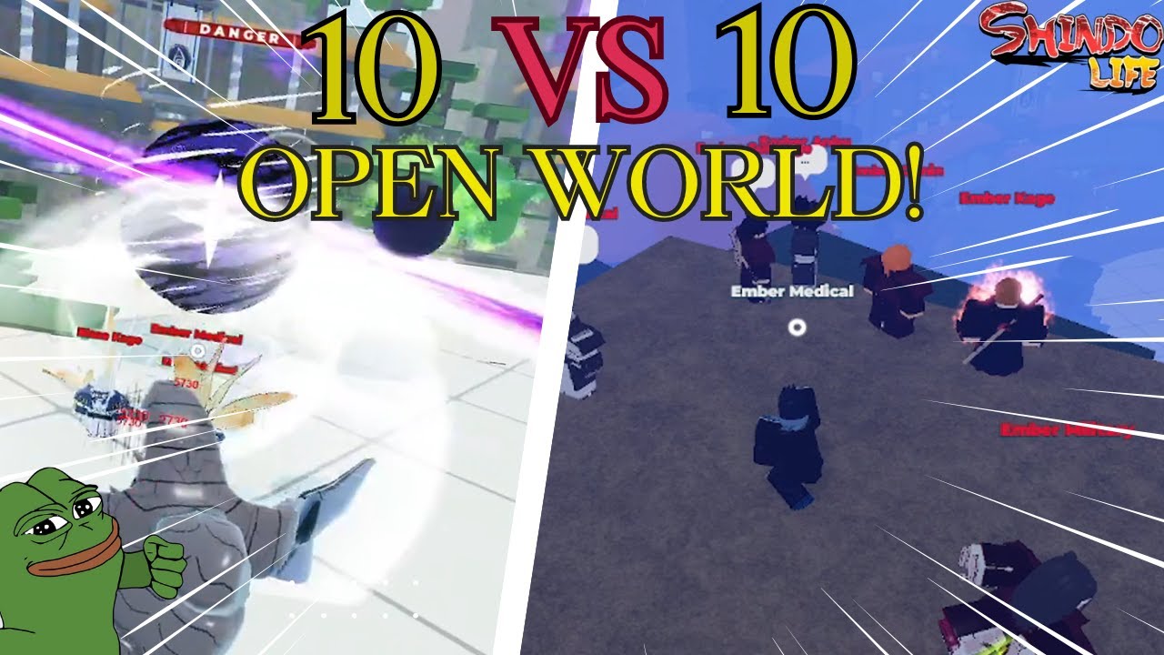 10 vs 10 War at Open World! /Shindo Life / Waru Blood Forces vs The Saviors