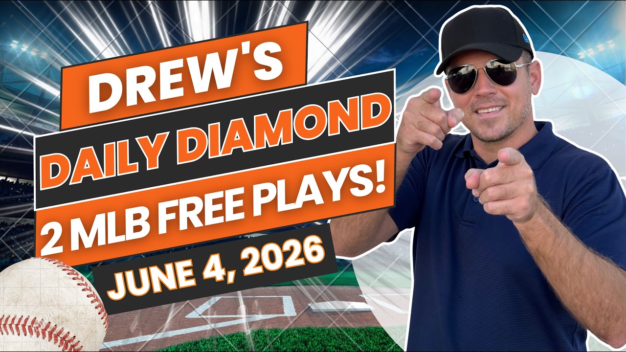 Лучшие прогнозы и ставки на матчи MLB сегодня! | Drew's Daily Diamond, 4 июня 2026 г.