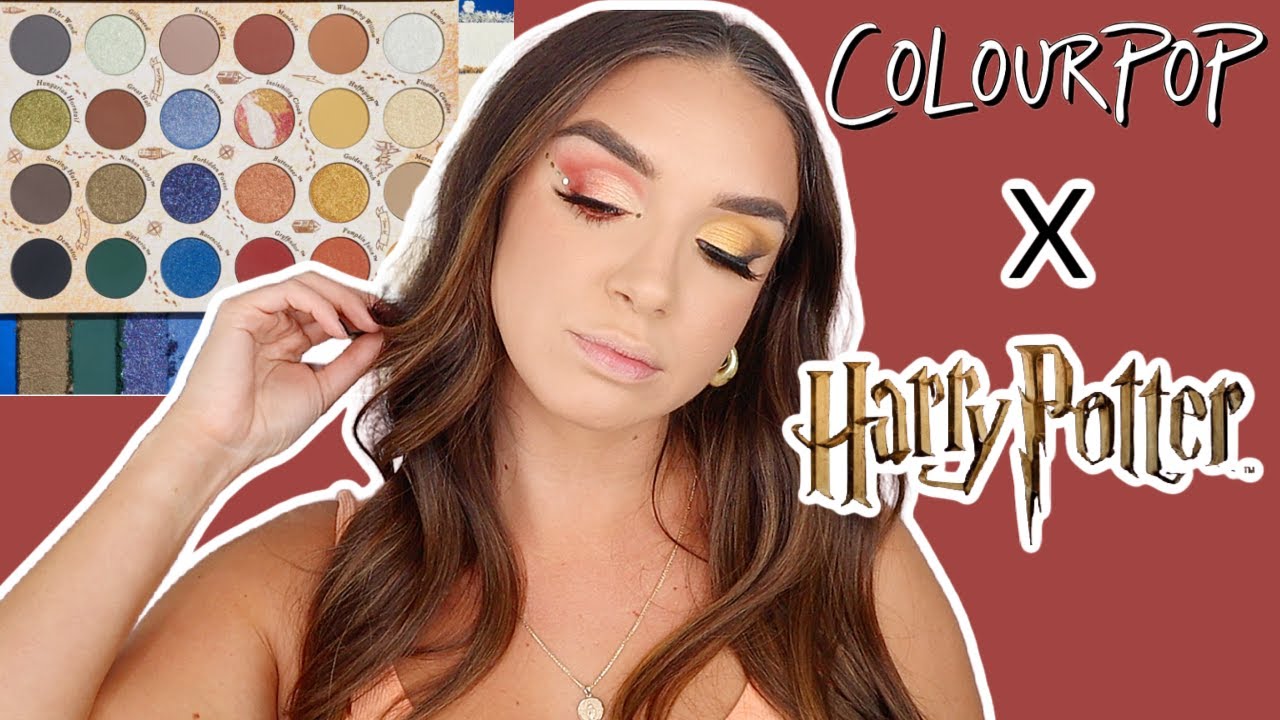 HARRY POTTER X COLOURPOP 2 LOOKS 1 PALETTE PART 2 || GRYFFINDOR & HUFFLEPUFF INSPIRED LOOKS 🦁⚡🦡
