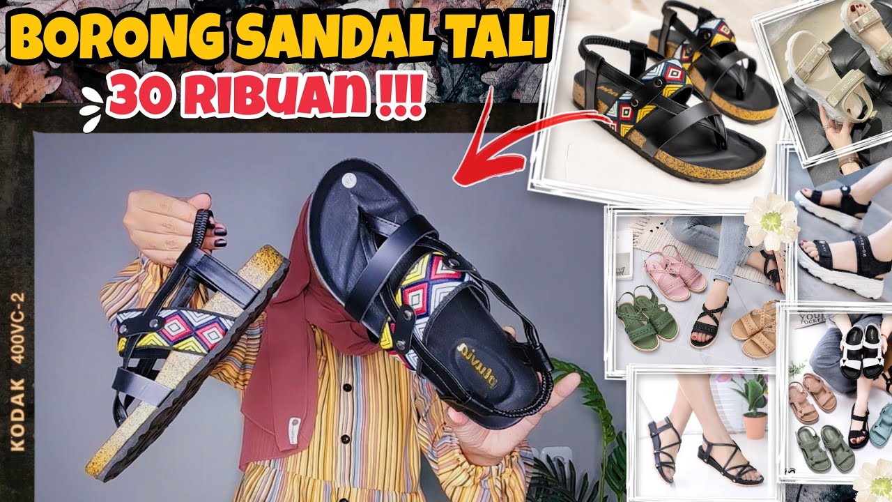 SHOPEE HAUL SANDAL TALI 30RIBUAN !!! DIJAMIN CAKEP CAKEP