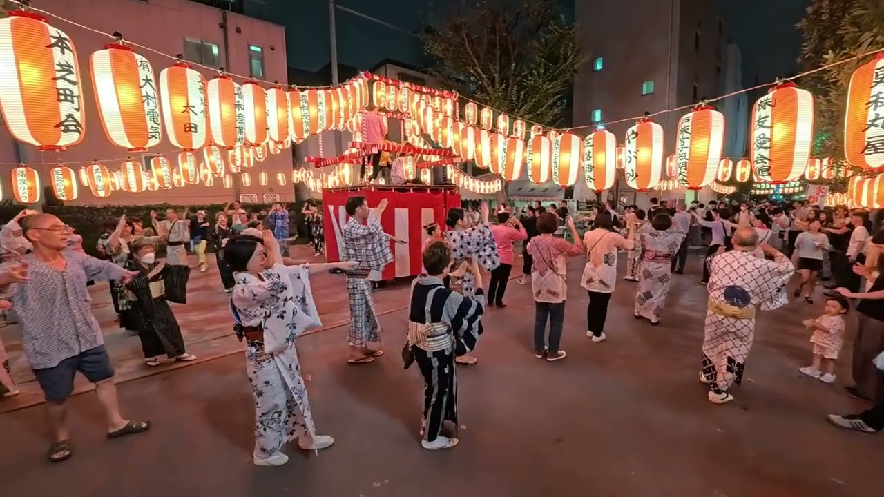 「チャンチキおけさ」　芝新堀児童遊園盆踊り３　2025年9月12日　東京都港区　芝新堀町会　芝大神宮奉納盆踊り