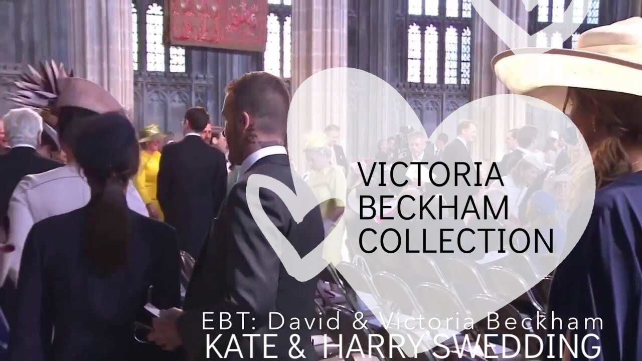 David Beckham and Victoria Beckham at the Royal Wedding Windsor Castle watch to see Victoria’s Face