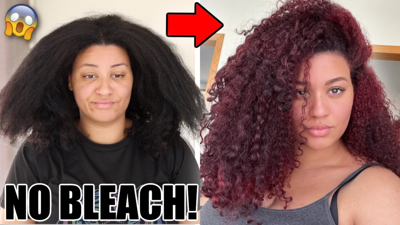 I dyed my natural hair BURGUNDY and this happened 😩 *send help pls*