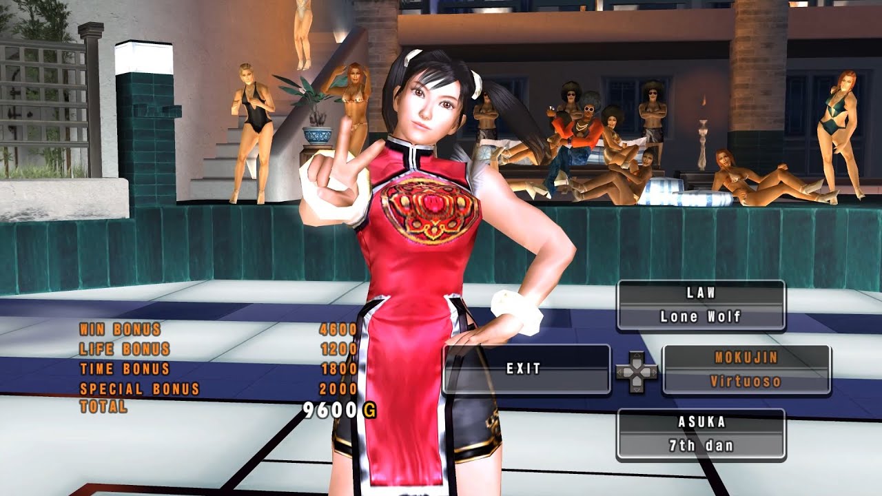Tekken 5: Dark Resurrection [RPCS3]: Ling Xiaoyu in Ghost Battles #3 (Hard Difficulty)