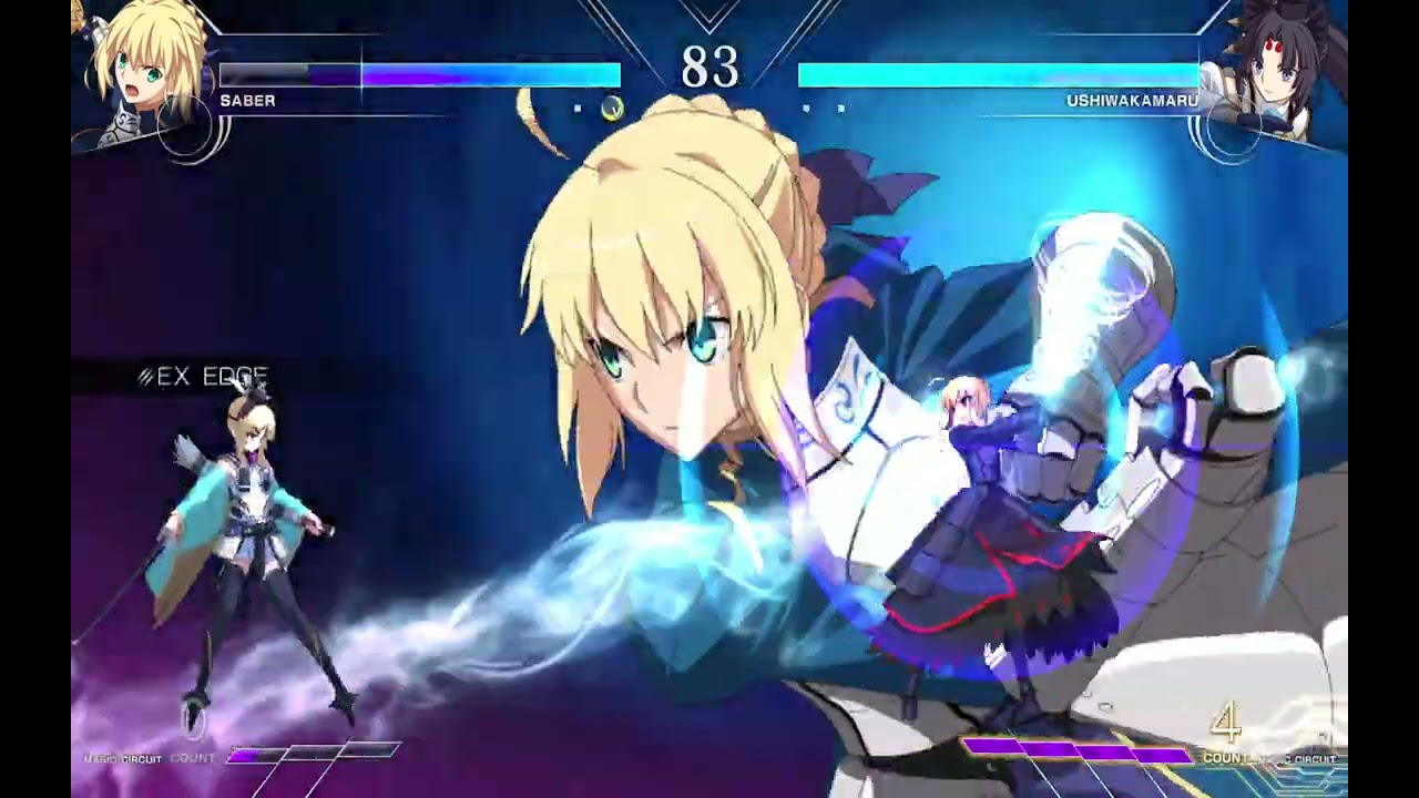 MELTY BLOOD:TYPE LUMINA - Ushiwakamaru(Toni Baloni) vs. Saber(MadeInHeaven)