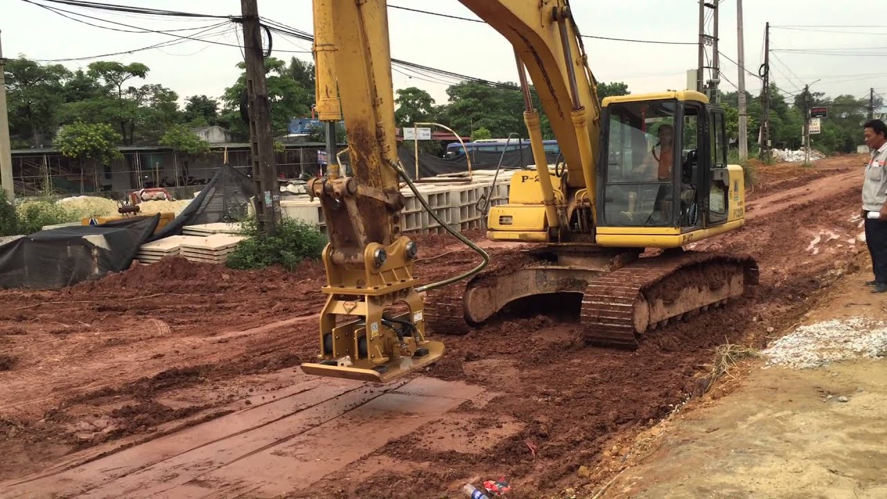 ĐẦM RUNG THỦY LỰC OKTEC OKVC80 LẮP MÁY XÚC  -   2015 Tiep