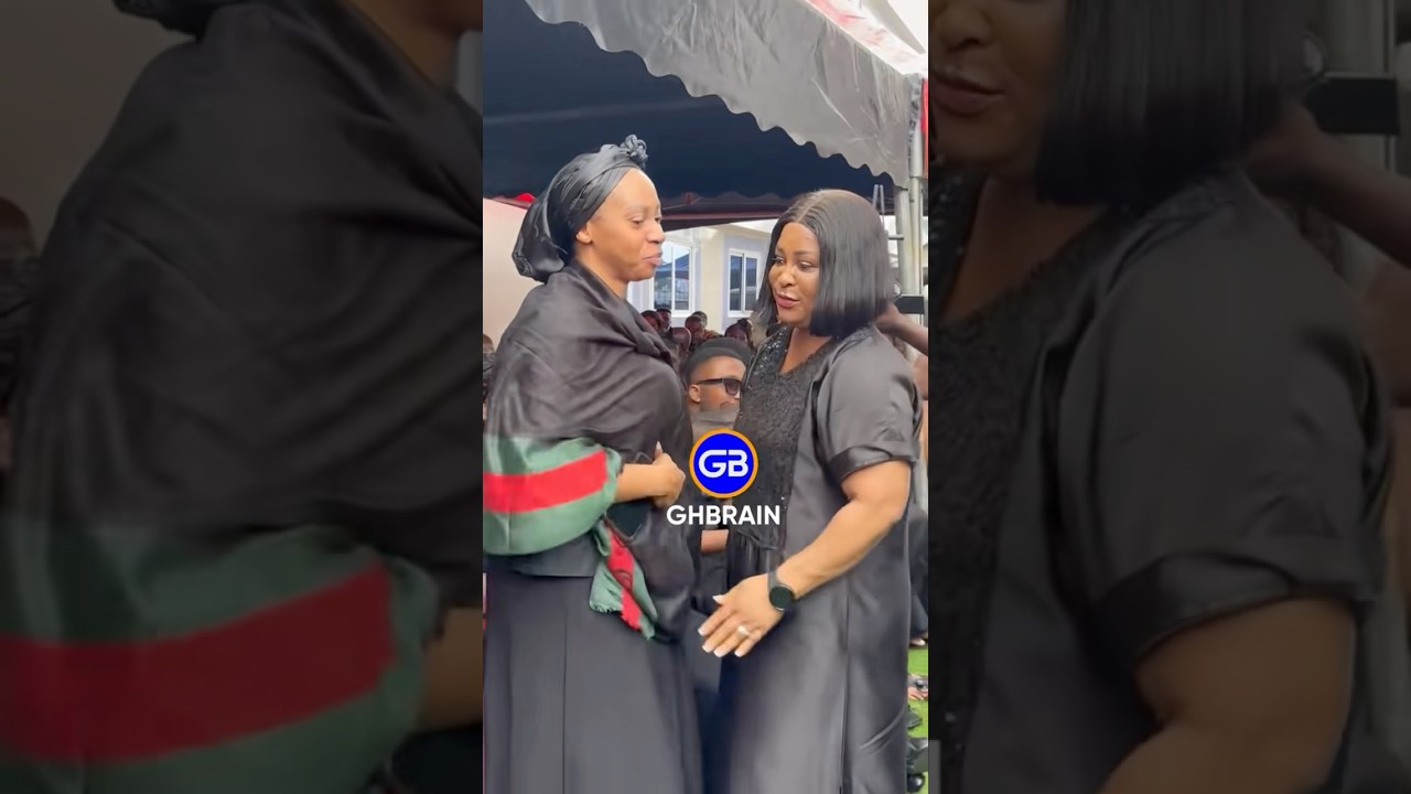 MP for  Dome-Kwabenya, Hon.Elikplim Akurugu mourns with Adwoa Safo, following the demise of her dad
