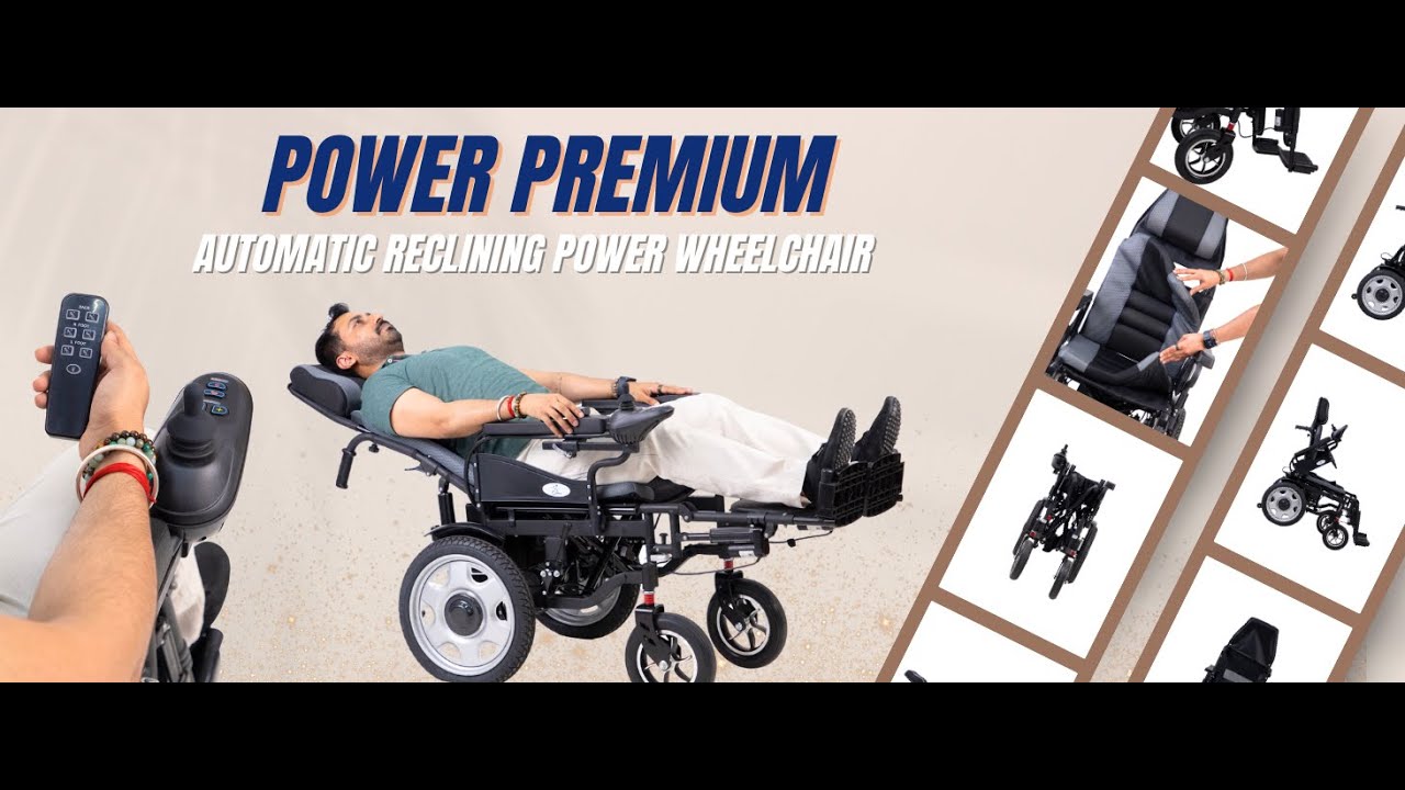 AASRAA POWER PREMIUM AR911B | Automatic Reclining & Legrest Elevating Electric Wheelchair For Senior