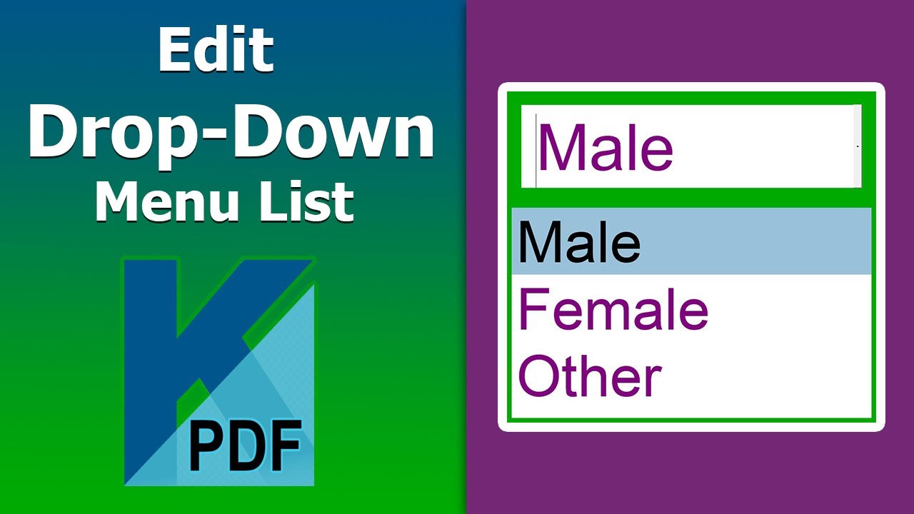 How to edit drop down list in pdf using Kofax Power PDF