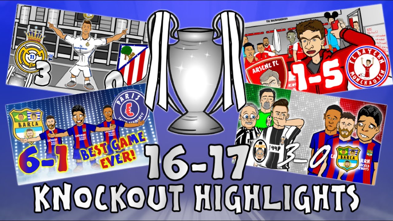 🏆UCL KNOCKOUT STAGE HIGHLIGHTS🏆 2016/2017 UEFA Champions League Best Games and Top Goals