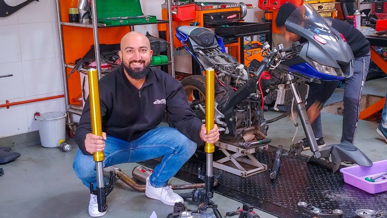 Yamaha R15 V3 Upside Down Suspension (USD Forks) In India: Full Installation And Buying Details