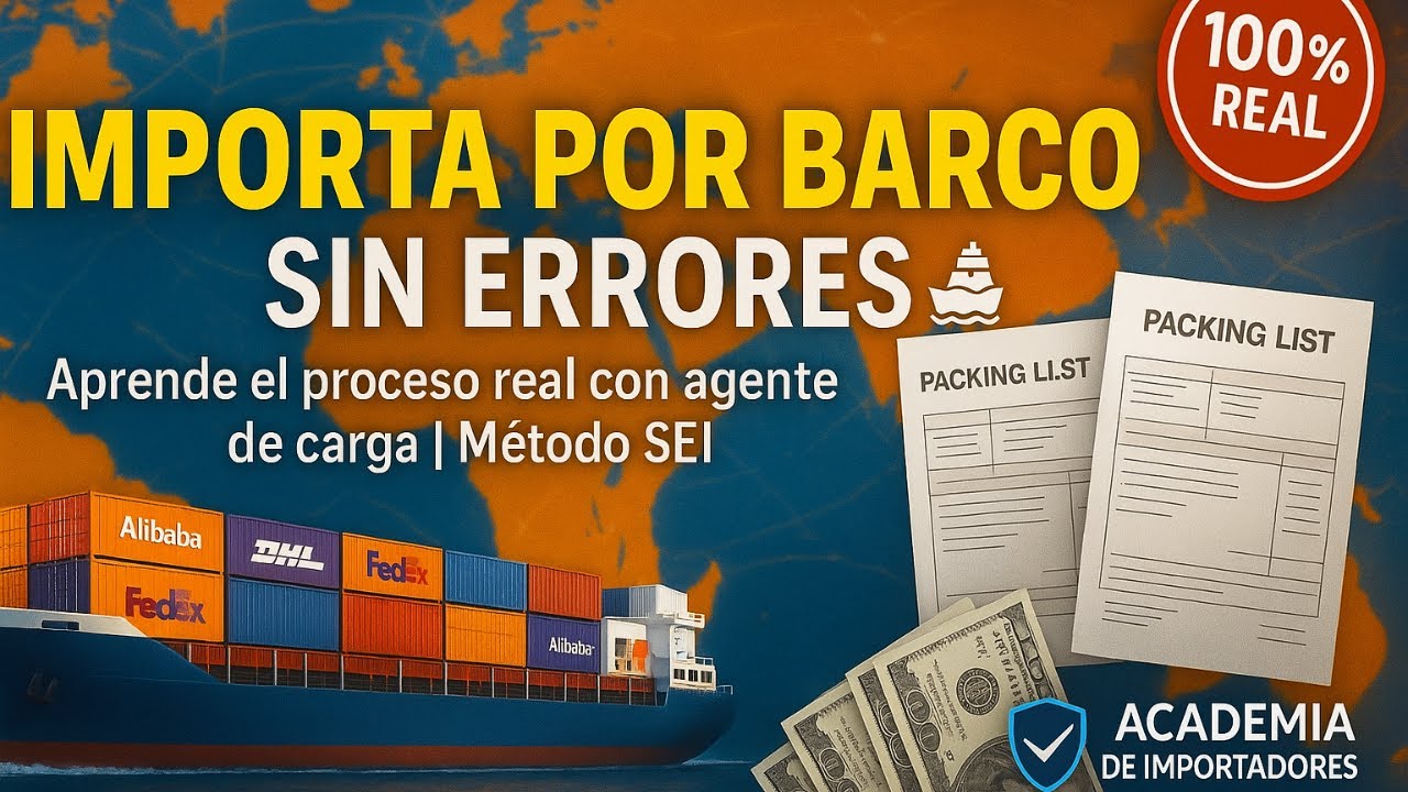 IMPORTAR DESDE ALIBABA POR BARCO 🚢 | Paso a Paso Real con Agente de Carga + C&aacute;lculo de Costos