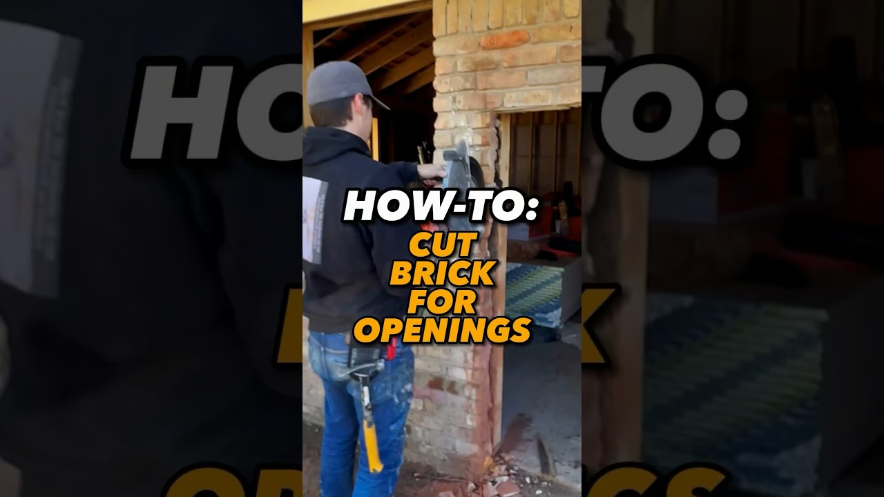 ИНСТРУКЦИЯ: Как резать кирпич для установки окна или двери! 🔨✂️ #DIY #HomeRenovation #ToolTips