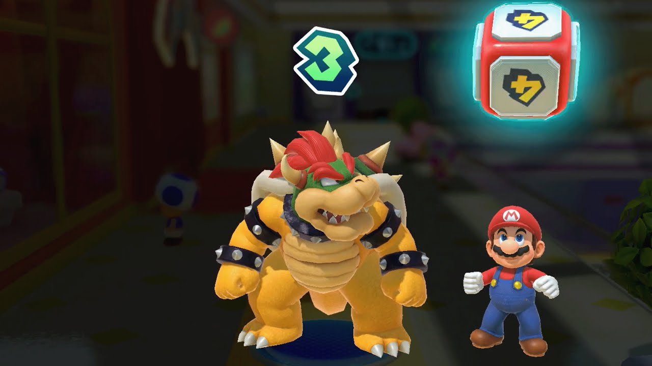 Super Mario Party Jamboree - Bowser vs Goomba vs Spike vs Toadette - Rainbow Galleria