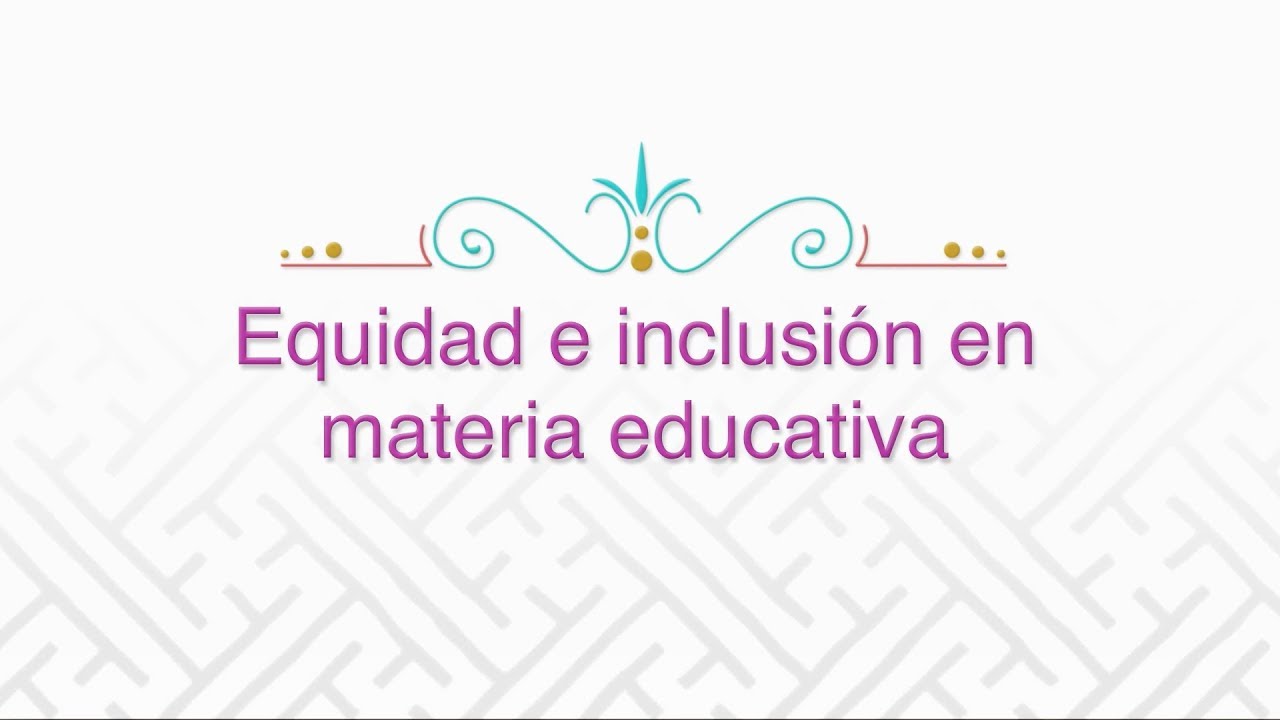 Equidad e inclusión en materia educativa