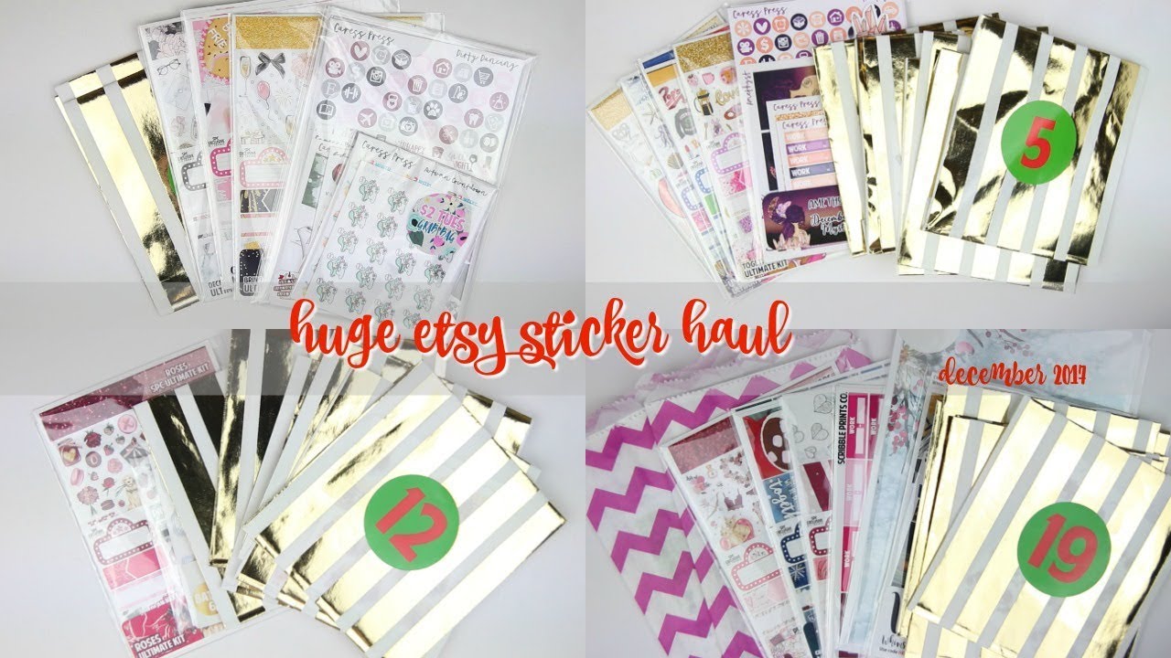 HUGE ETSY STICKER HAUL | December 2017