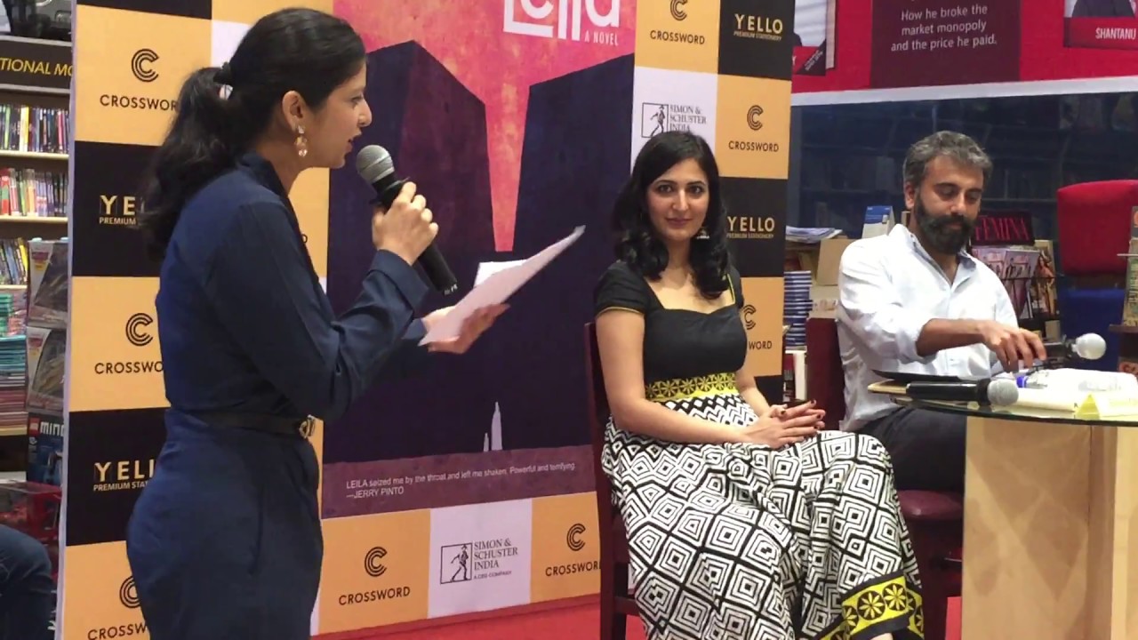 Anchor Dhwani Karia hosting a Leila Book Launch