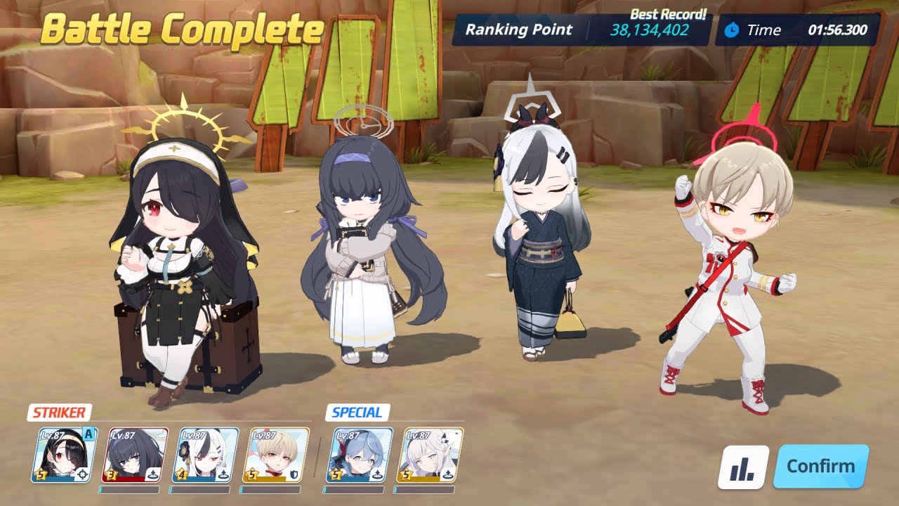 [Blue Archive] Kaiten FX MK.0 S9 Torment (Field | Blue) - 5 Team Clear - 38,134,402 - Hinata Borrow