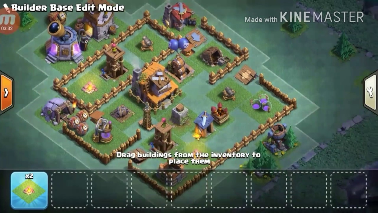 Builder hall 4 base / BH4 Builder base + defensive replay / base layout | clash of clans
