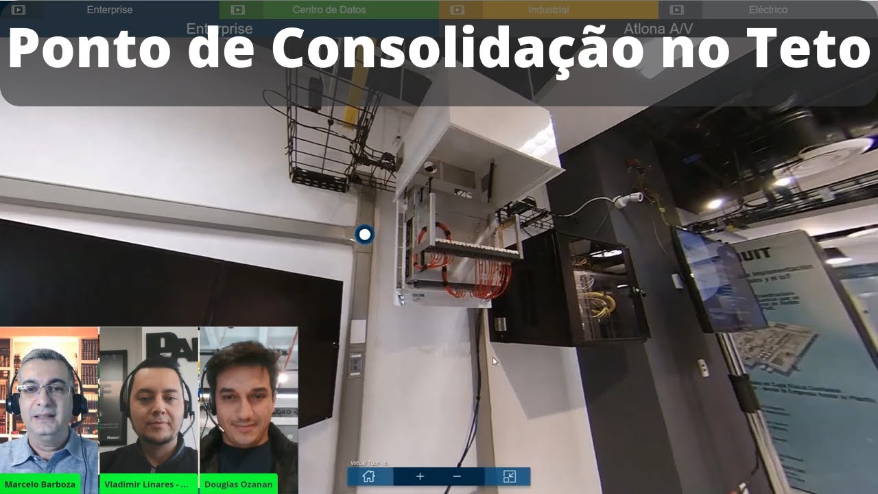 Panduit Experience Center | Trecho 8: caixa de teto para ponto de consolidação