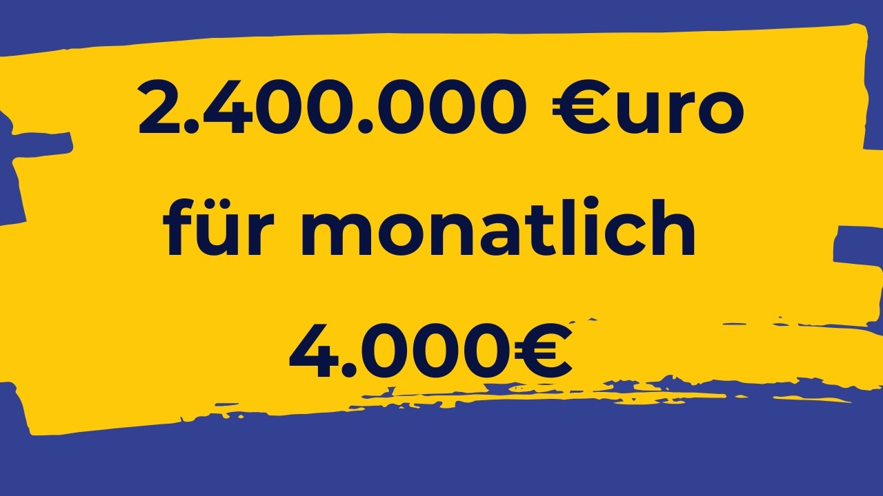 Unternehmenskauf Praxisfall: 2.400.000€ für 4.000€ monatlich
