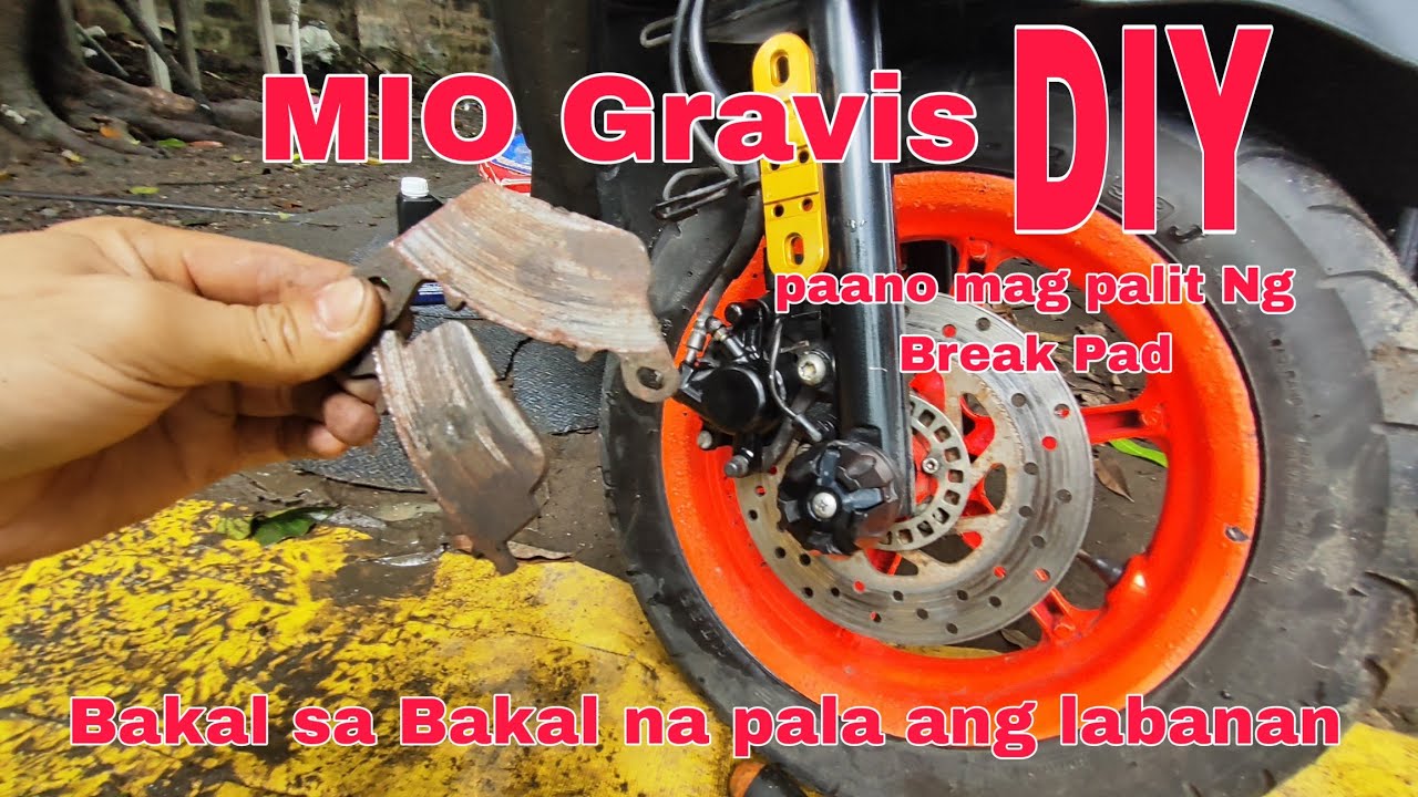 YAMAHA MIO GRAVIS | How To Replace Break Pad DIY | Paano mag palit Ng Break Pad