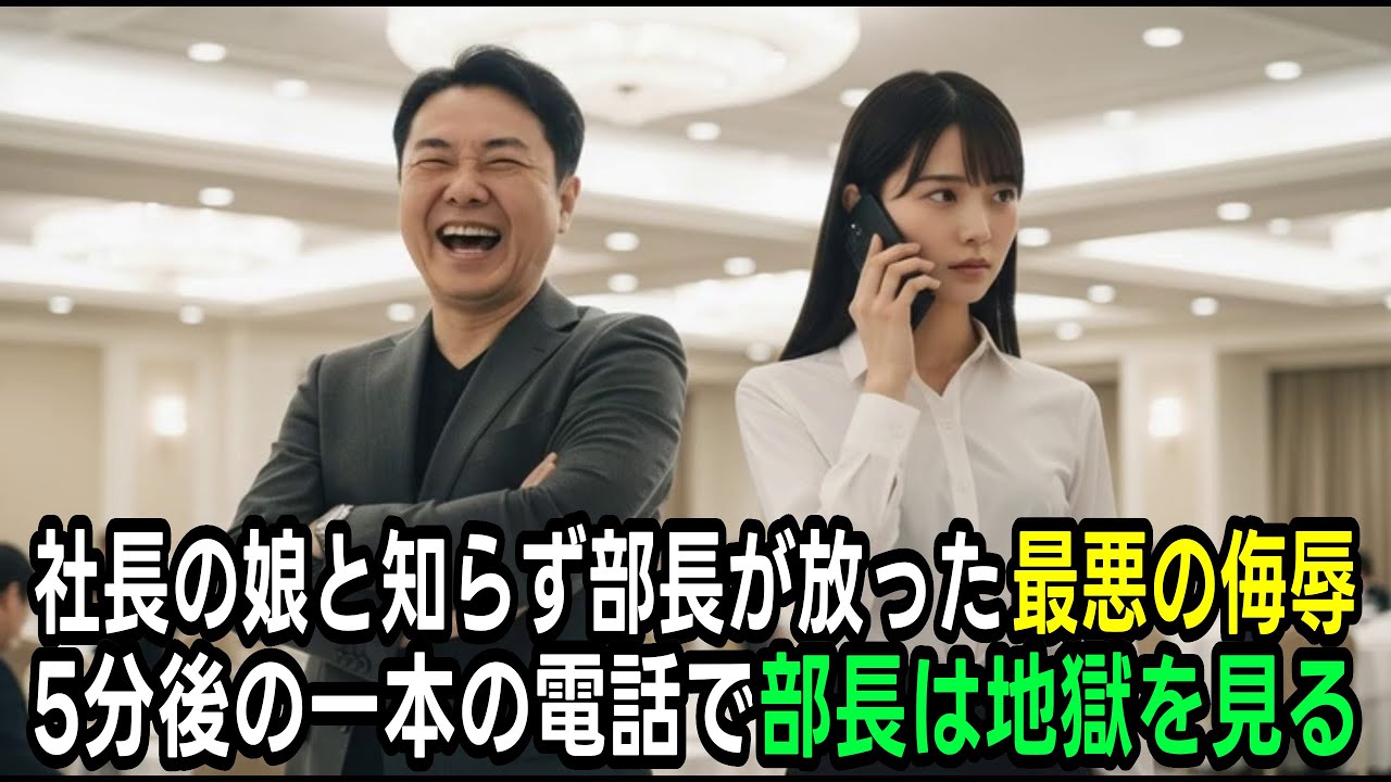 社長の娘と知らず「ゴミの親もゴミw」と侮辱する部長→5分後の電話で地獄。新入社員「お父さん、この人がゴミって」部長絶句