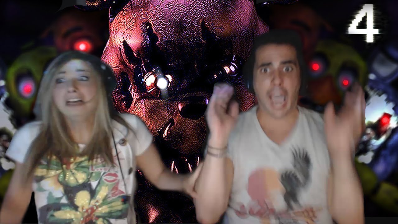 FIVE NIGHTS AT FREDDY'S 4 CON MI NOVIA - SUSTOS Y MUCHO MIEDO!! - Rubinho vlc - FNAF 4