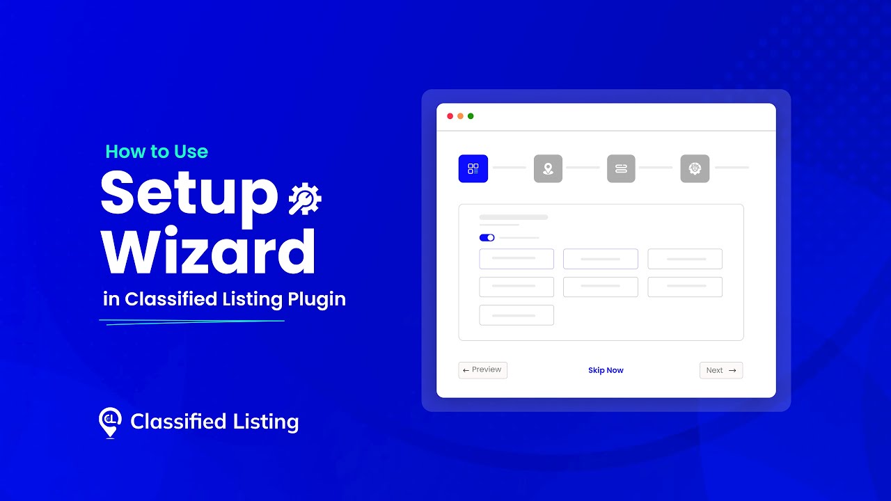 How to Use Setup Wizard in the Classified Listing Plugin