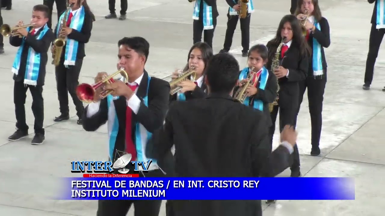 Presentación de banda del Centro de Enseñanza MILENIUM en Festival de Bandas Realizado en Choloma.