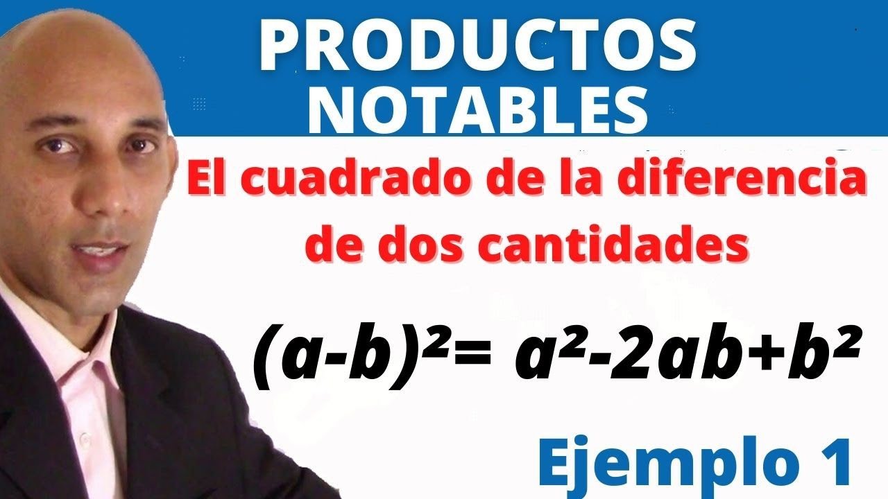El cuadrado de la diferencia de dos cantidades | Productos notables.