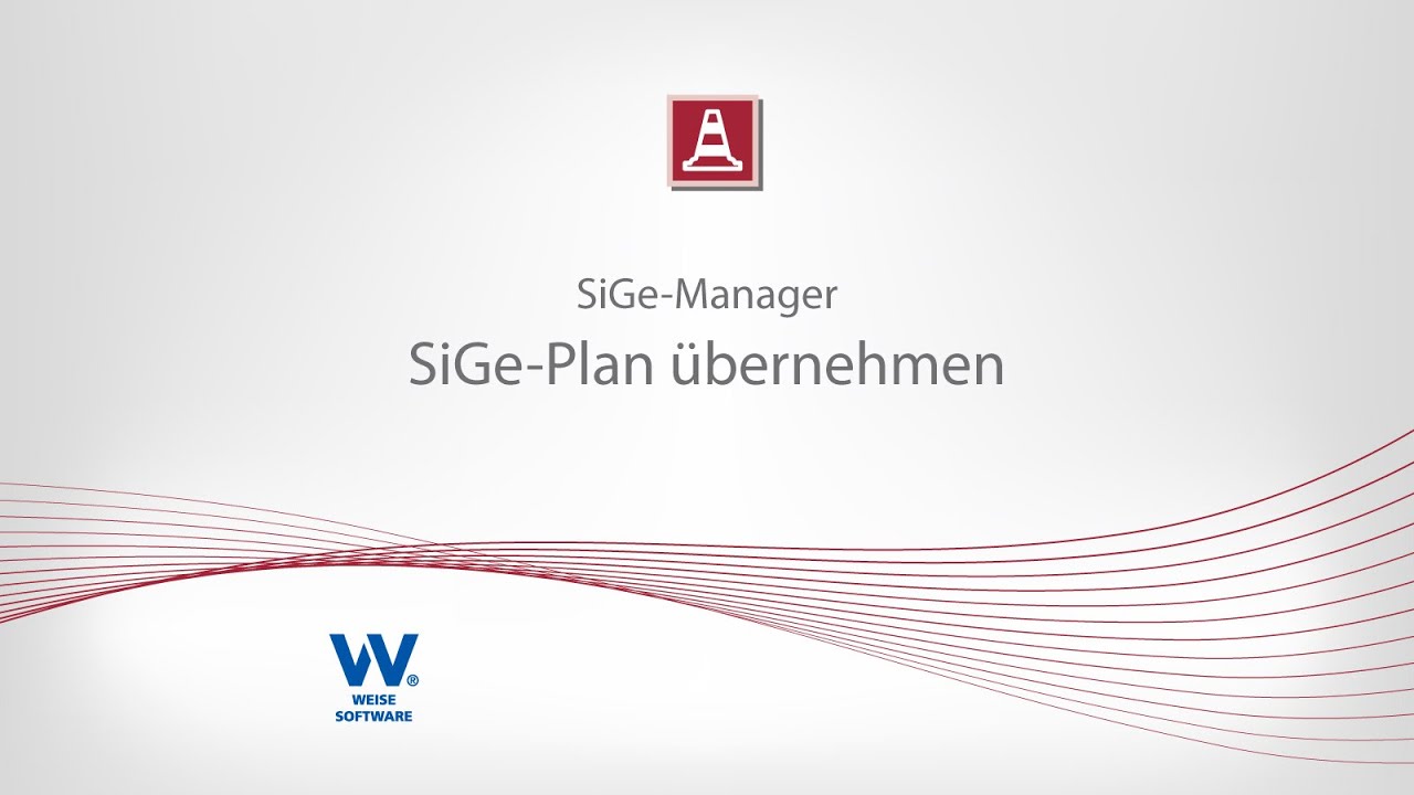 SiGe-Manager - SiGe Plan übernehmen